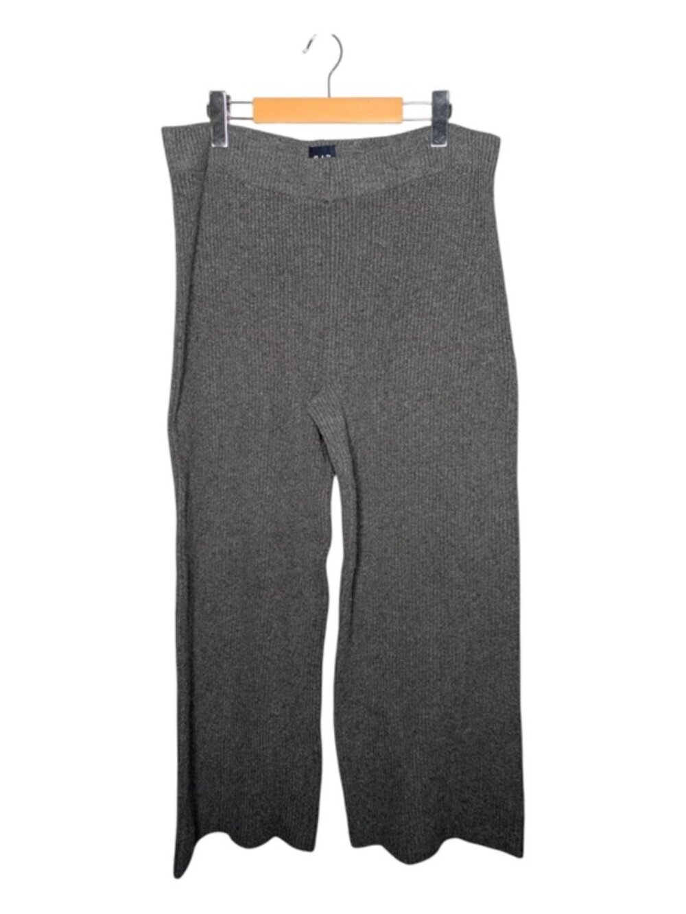 Gap Women's Soft Pant Gray Ribbed Wide Leg Size Large